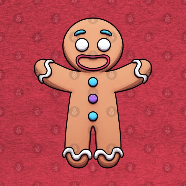 Happy Gingerbread Man Cartoon by TheMaskedTooner